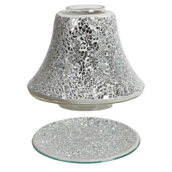 Silver Crackle Shade & Tray